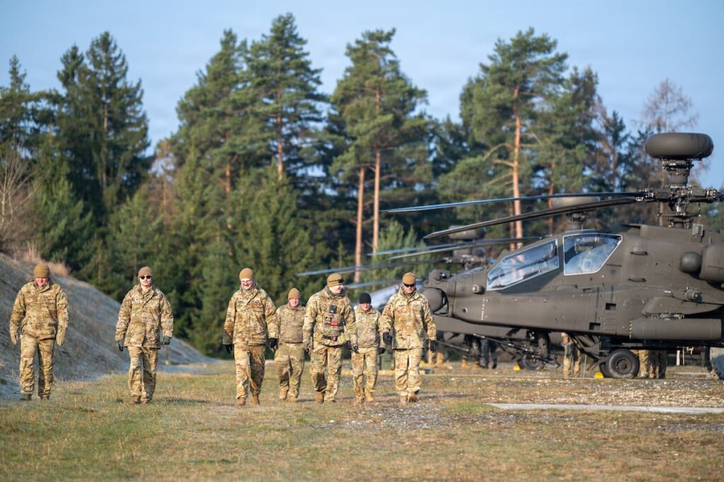 Apache helicopter shoots down drones in Europe for first time in combat exercise