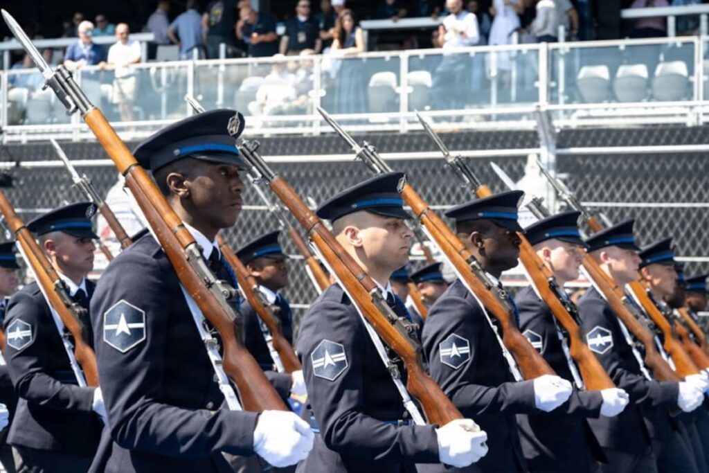 Space Force Honor Guard showcases new ceremonial uniform in DC Grand Prix Space Force Honor Guard showcases new ceremonial uniform in DC Grand Prix